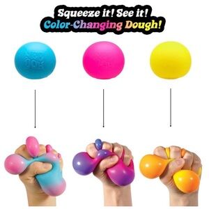 Needoh Color-Changing Squeeze Dough Stress Ball - Blue NIB Authentic